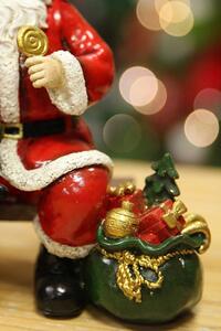 Červená vianočná figúrka Santa 16 cm