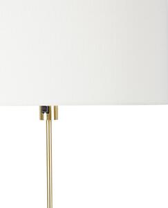 Stojacia lampa nastaviteľná zlatá s tienidlom biela 50 cm - Parte