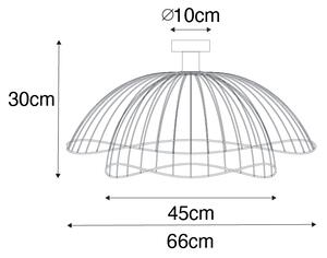 Dizajnové stropné svietidlo čierne 60 cm - Pua