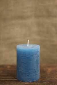 Modré adventné sviečky 8 x 6 cm 4-set