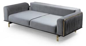 Dizajnová 3-miestna sedačka Darlita 234 cm sivá
