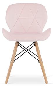 Ružová stolička LAGO VELVET