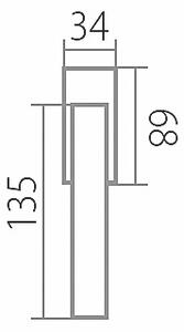 Okenné kovanie TWIN BLADE P1500 HR RO - 4 pol. 45mm (CH - chróm lesklý), Okenní klika levá, Twin CH (chróm lesklý)