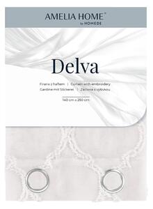 FLHF Dekoračná záclona Delva, s krúžkami, krémová, 140x250 Rozmer: 140x250 cm