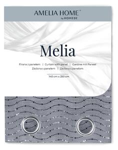 FLHF Dekoračná záclona Melia s krúžkami, biela Rozmer: 140 x 250 cm