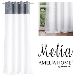 AmeliaHome Dekoračná záclona Melia s krúžkami, biela 140 x 250 cm Rozmer: 140 x 250 cm