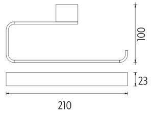 Nimco Držiak na uteráky, 21 cm KIBO - Ki 14060-26