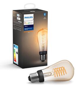 LED Stmievateľná žiarovka Philips Hue WHITE FILAMENT ST64 E27/7W/230V 2100K