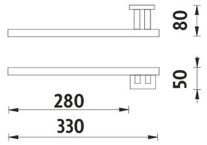 Nimco Držiak na uteráky ľavý do steny KEIRA - KE 22060L-26
