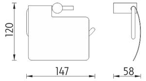 Nimco Držiak na toaletný papier BORMO čierna - BRC 11055B-90