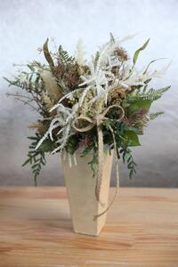 Krémovo strieborná váza Cappucino 22cm