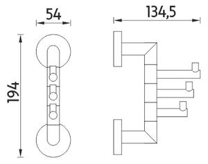 Nimco Háčik otočný UNIX ČIERNA - UNC 13099-90