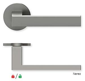 Dverové kovanie QOLIBRI Smartbloc WC 1040 - R (Nerez), klika/klika s uzamykáním pravá, Uzamykanie na kľučke, Nerez