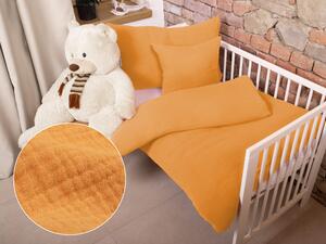 Biante Detské mušelínové posteľné obliečky do postieľky Nature MSN-001 Horčicovo oranžové Do postieľky 90x130 a 40x60 cm