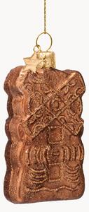Ručne fúkaná vianočná ozdoba Dutch Speculaas Koekje