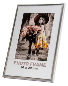 FANDY Plastový rámček Simple 2 20x30 3 strieborný