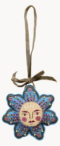 Ručne vyrobené vianočné ozdoby Blue Flower, 2 ks