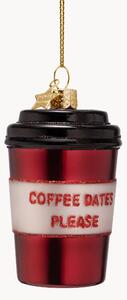 Ručne fúkaná vianočná ozdoba Coffee Mug