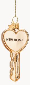 Ručne fúkaná vianočná ozdoba Key New Home