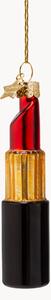 Ručne fúkaná vianočná ozdoba Lipstick