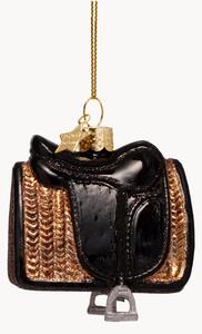 Ručne fúkaná vianočná ozdoba Horse Saddle