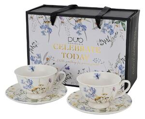 Porcelánová šálka na nohe s podšálkou Royal Melody 250 ml sada 2ks