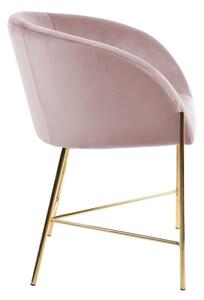 FLHF Jedálenská stolička Nello, ružová/zlatá