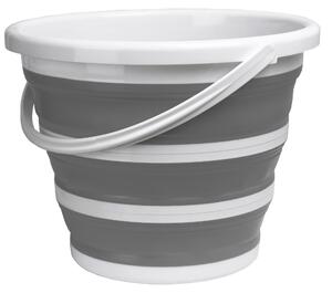 Skladacie vedro Compact 32 cm bielo-sivé