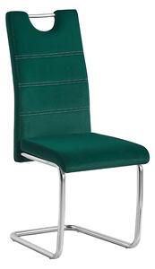 TEMPO Jedálenská stolička, smaragdová Velvet látka, ABIRA NEW