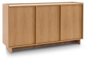 Komoda Yarker – karamelová dubová drevovina – 3 dvierka – 147 x 82 x 39 cm