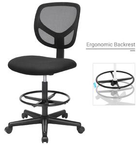 SONGMICS Kancelárska stolička so sieťovinou - čierna