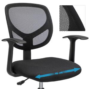 SONGMICS Kancelárska stolička so sieťovinou - čierna