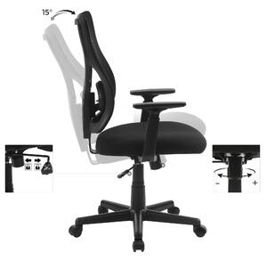 SONGMICS Kancelárska stolička - čierna - 68x67x112,5 cm