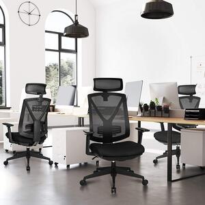 SONGMICS Kancelárska stolička - čierna - 70x70x116 cm