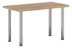Dekorstudio Jedálenský stôl v dekore zlatého duba 128x67cm s chrómovými nohami