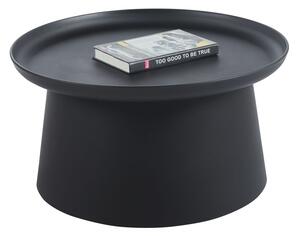 Dekorstudio Okrúhly plastový kávový stolík 70cm - čierny