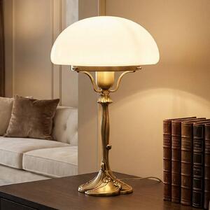 Stolná lampa Katharina s klasickým vzhľadom, Hnedá / staromosadz, Obývacia izba / jedáleň, Mosadz, Starožitný, Stojacie svietidlo