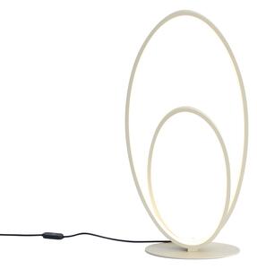 Dizajnová stolná lampa béžová vrátane LED 3-stupňové stmievanie - Boomerang