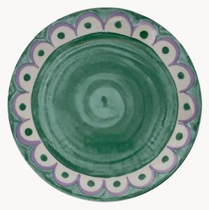 Porcelánové plytké taniere Tangeri Green, 6 ks