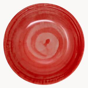 Porcelánové hlboké taniere Tangeri Red, 6 ks