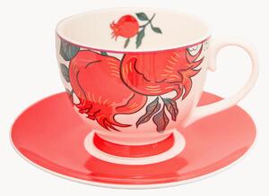 Porcelánová šálka na kávu's podšálkou Alice Red