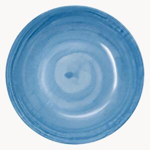Porcelánové plytké taniere Tangeri Blue, 6 ks