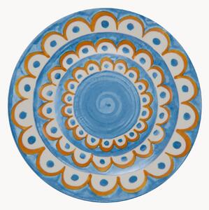 Porcelánové plytké taniere Tangeri Blue, 6 ks