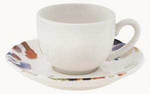 Porcelánové šálky na kávu's podšálkami Silene, 6 ks