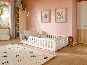 MAXMAX Detská Montessori posteľ z masívu borovice BETTY - 200x120 cm - BIELA