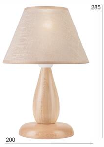 Stolná lampa PERA 1xE27/60W/230V béžová/buk