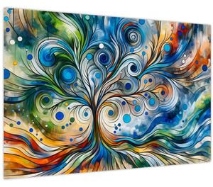 Obraz – Farebný energetický strom (90x60 cm)