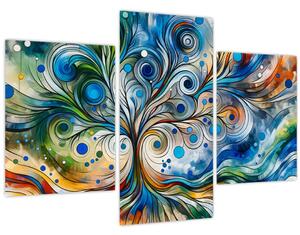Obraz – Farebný energetický strom (90x60 cm)
