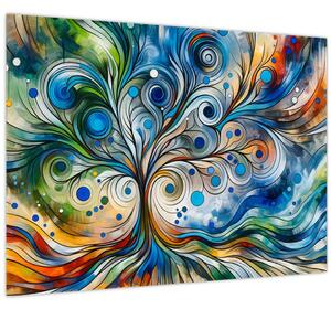 Obraz – Farebný energetický strom (70x50 cm)