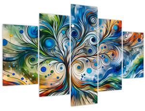 Obraz – Farebný energetický strom (150x105 cm)